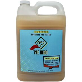 Urea-Z Pee Hero 1-Gallon Concentrate Urine Odor Eliminator- Removes Dog Urine Odor from Artificial Turf, Patio, Yard, Grass, Kennel, Concrete, Porch, Porch Potty | Makes 16 Gallons