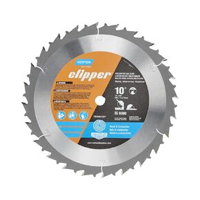 Norton Clipper Miter Saw Blade, 10 x 5/8 Inch 24 Tooth Table Saw Blade, Ripping/General Cutting for Various Wood, Professionals and DIY Friendly