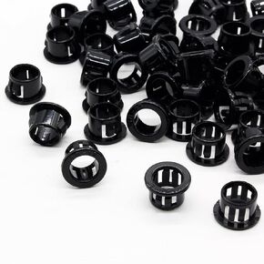 10pcs 2" (50mm) Cable Snap Bushing Grommet, Black Nylon Snap in Locking Bushing Cable Hose Bushing Plastic Hole Grommet Protectors