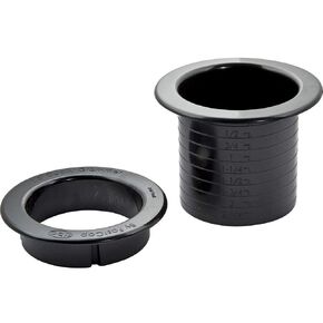 Fast Cap, DUALLY 2.5 SINGLE BL, Dual Sided Grommet, Blk, 2.5In