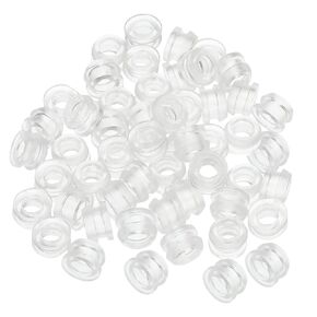 uxcell 50 PCS 8.4mm x 15.5mm Mount Dia 11mm White Rubber Wiring Grommets Gasket Ring Cable Protector