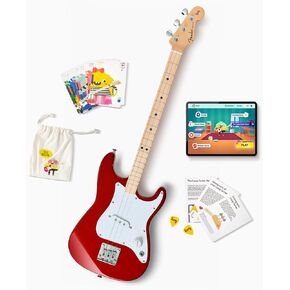 Fender x Loog 3-String Stratocaster Electric kids Guitar 3 string beginner kit (Seafoam Green)