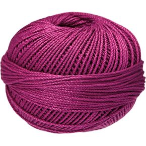 Handy Hands Lizbeth Egyptian Cotton Crochet, Tatting, Knitting Thread Size 3 (50 Grams 120 Yards) – HH03624, Raspberry Pink Med