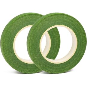 CCINEE 2 Rolls 1/2" Wide Floral Tape with 30 Yards Light Green Florist Tape for Bouquets Stem Wrapping DIY Crafts Floral Arrangement