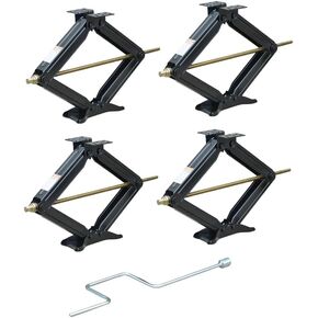 Bastion Distribution One New 24" Scissor Jack with Crank Handle | 5000lbs Capacity | Adjustable 4-24" Height | Spray-Tested Powder Coated | BJ-5000MSJ24