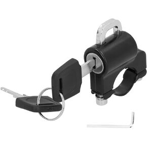 Ejoyous Motorcycle Helmet Lock, Universal Motorbike Anti Theft Helmet Lock Aluminum Alloy Security Padlock with 2 Keys for Electric Bike Bicycle Vehicles ATV