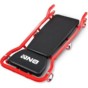 DNA MOTORING TOOLS-00273 Rolling Car Creeper with 3-leves Adjustable Headrest & 6 Casters,300lbs Max Weight Capacity,Green