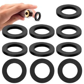 Prasacco 25 Pieces Shower Hose Washers, Rubber Hose Washer Tap Sealing Rings Shower Head Washers Rubber Washers Seals,1/2 Inch Hose Washer Seal for Shower Head and Hose Connecting