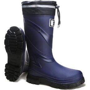 Lezzglt Rain Boots For Men Waterproof Pvc Rubber Boots Anti-Slip Durable Fishing Boots Comfort Lightweight Mens Rain Boots For Camping Garden Boots