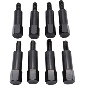 GSKMOTOR Black Valve Cover Bolt Studs Nuts(8Pcs) Fit Small Block Chevy SBC 283 305 327 350 383 400