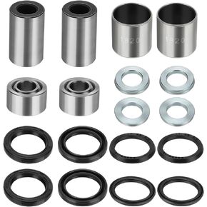 Front Shock Bushing Kit Upper&Lower for Honda TRX400EX 400EX 1999-2004 (For Left & Right 2 Shocks) OEM# 52451-HA0-003 52486-KB7-003 91351-HN1-003 51452-HN1-003