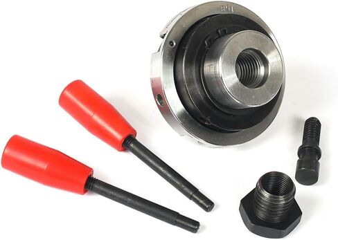Phukimlong Woodworking CK4 Wood Lathe Gear Chuck Set,Wood Lathe Key Chuck System,with 1"x8 TPI Thread & 3/4"x16 TPI Adapter… in Saudi Arabia