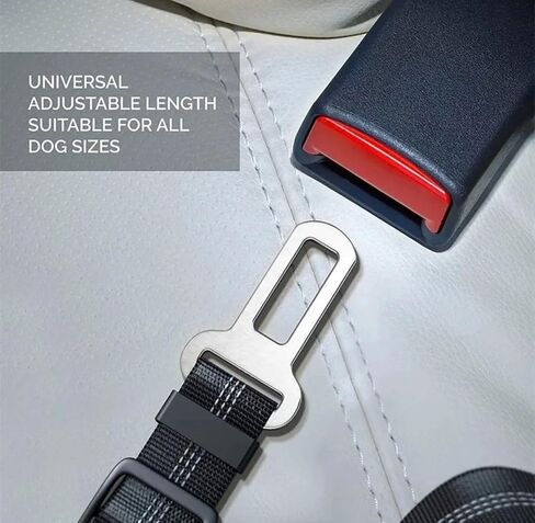 Adjustable Dog Seat Belts Nylon Pet Seat Belts with Durable Reflective Elastic Elastic Buffer in Saudi Arabia
