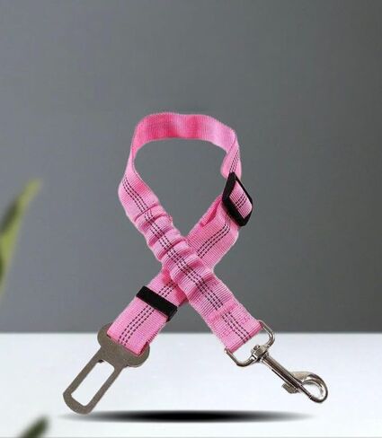 Adjustable Dog Seat Belts Nylon Pet Seat Belts with Durable Reflective Elastic Elastic Buffer in Saudi Arabia