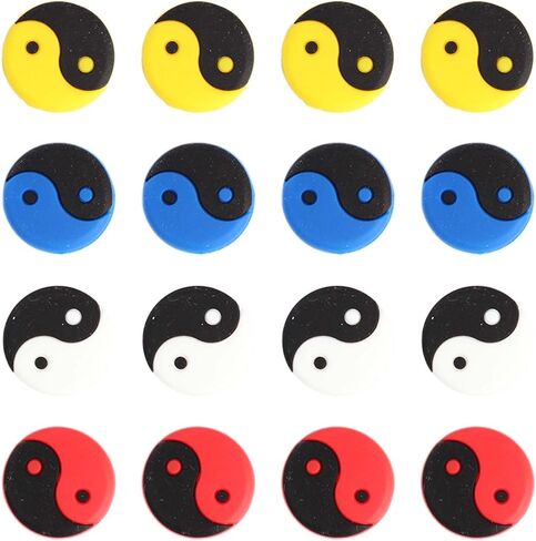 Icysey 12 Pcs Tennis Vibration Dampeners Silicone Racket Shock Absorbers Tennis Racket Accessories for Tennis Players in Kuwait