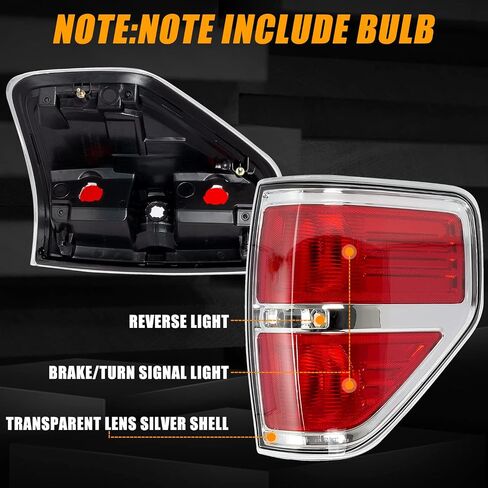 مصباح خلفي RANSOTO F150 متوافق مع 2009 2010 2011 2012 2013 2014 Ford F-150 Pickup Truck مصباح فرامل خلفي مدخن يحل محل BL3Z13404AB (جانب الركاب والسائق) in Saudi Arabia