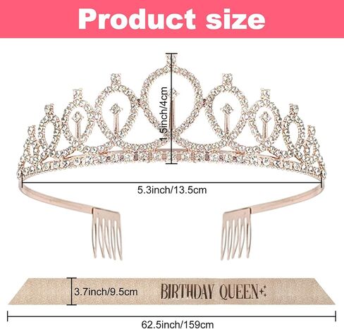 نظارات عيد ميلاد فوكستيل وشاح عيد الميلاد وتاج للنساء من حجر الراين تاج ووشاح للفتيات والنساء مجموعة تزيين حفلات أعياد الميلاد نظارات كريستال وإكسسوارات شعر ذهبية وردية in Kuwait