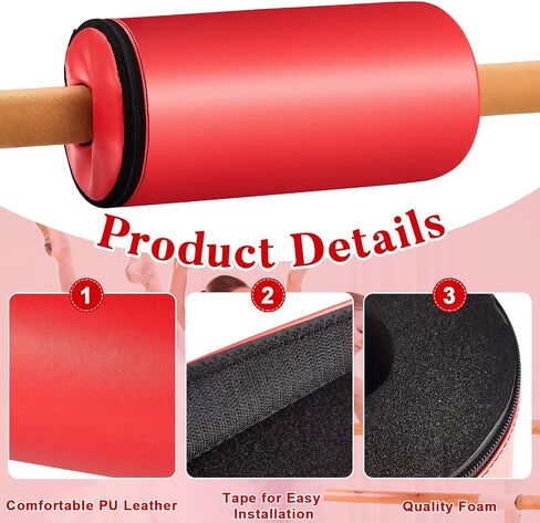 Leitee 2 Pcs Gymnast Bar Pad Protective Gymnastics Bar Pad Gymnastics Equipment Foam Padding Sleeve for Gymnastic Bar Uneven Parallel Horizontal Ballet Bar, Purple and Red in Saudi Arabia