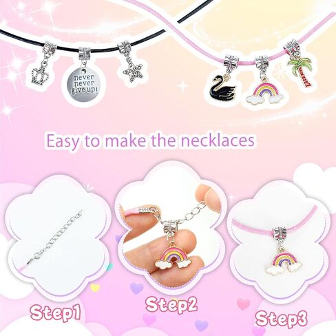 مجموعة صنع الأساور الرائعة من Dear Deer، خرز DIY لصنع المجوهرات لوازم عدة مع الخرز الأوروبي، المعلقات، الفنون والحرف اليدوية للفتيات المراهقات للأطفال من سن 8 إلى 12 مجموعة هدايا يونيكورن 67 قطعة (أرجواني) in Kuwait