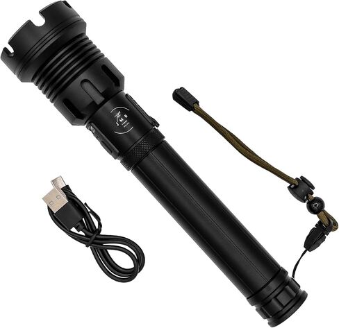 JMB THREE ESTD 2021 USB مصباح شعلة LED قابل لإعادة الشحن قابل لإعادة الشحن، مصباح يدوي تكتيكي من الألومنيوم مقاوم للماء مع ضوء جانبي COB مخرج/مدخل شحن USB in Saudi Arabia