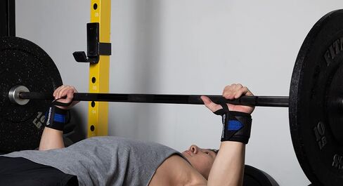 ROBOX Wrist Wraps for Weightlifting - 18" Extreme Wrist Support Braces with Thumb Loops for Heavy Lifting, Crossfit, Powerlifting, Strength Training and Workout - Men and Women (Black-Blue) in Saudi Arabia