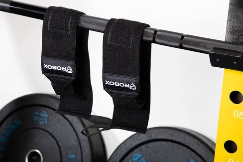 ROBOX Wrist Wraps for Weightlifting - 18" Extreme Wrist Support Braces with Thumb Loops for Heavy Lifting, Crossfit, Powerlifting, Strength Training and Workout - Men and Women (Black-Blue) in Saudi Arabia