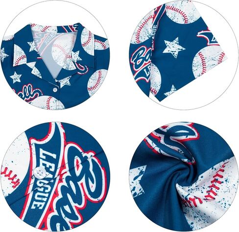 قميص البيسبول للنساء | تيشيرتات جرافيك البيسبول، قمصان أمي البيسبول، تي شيرت يوم اللعبة، بلوزات غير رسمية in Kuwait