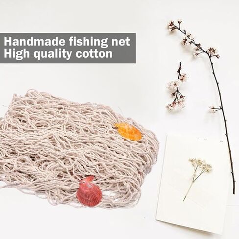 Fishing Net Decor Hanging Photo Display with Clips Nautical Wall Decor Fish Net Decorations for Party Hanging Picture Display Decorative Fish Netting Family Photo Frames for Wall Decoration 79x40 Inch in Saudi Arabia