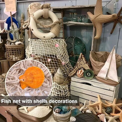 Fishing Net Decor Hanging Photo Display with Clips Nautical Wall Decor Fish Net Decorations for Party Hanging Picture Display Decorative Fish Netting Family Photo Frames for Wall Decoration 79x40 Inch in Saudi Arabia