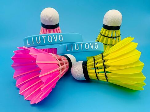 LIUTOVO ريش الأوز كرة الريشة الطيور، ثبات رائع ومتانة للرياضات الداخلية والخارجية عالية السرعة للتدريب على كرات الريشة (لونين) in Kuwait
