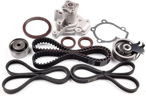 ASTOU Timing Belt Kit w/Water Pump Fit for Hyundai for Elantra 2.0L 2007-2010 for Kia for Spectra5 2.0L 2007-2009 Replace Timing Belt OEM - TS26284A in Saudi Arabia