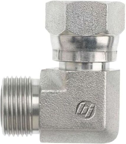 Brennan Industries FS6500-08-08-FG فولاذ مزين بحلقة على شكل حرف O مقاس 90 درجة، 13/16 بوصة - 16 NPT × 13/16 بوصة - 16 خيط NPT، 1/2 بوصة ختم وجه ذكر × 1/2 بوصة وجه أنثى ختم دوار in Saudi Arabia