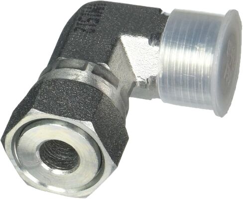 Brennan Industries FS6500-08-08-FG فولاذ مزين بحلقة على شكل حرف O مقاس 90 درجة، 13/16 بوصة - 16 NPT × 13/16 بوصة - 16 خيط NPT، 1/2 بوصة ختم وجه ذكر × 1/2 بوصة وجه أنثى ختم دوار in Saudi Arabia