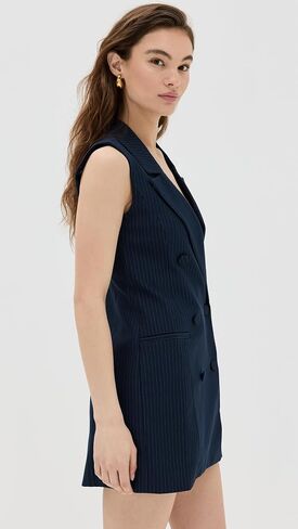 Good American Women's Stripe Ponte Sleeveless Blazer Dress in Saudi Arabia