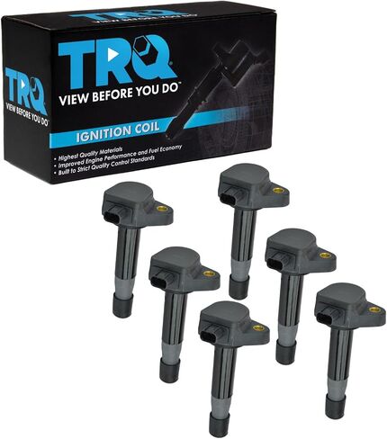 مجموعة مجموعات TRQ Ignition Coils مجموعة من 4 جديدة للفترة 2012-2018 MAZDA3 2.0L / 2014-2018 MAZDA3 2.5L / 2014-2017 MAZDA6 2.5L / 2013-2018 MAZDA CX5 2.0L / 2014-2018 MAZDA CX5 2.5L / 2016-2018 MIATA ام اكس-5 2.0 لتر in Saudi Arabia