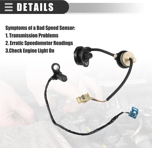 Motoforti Automatic Transmission Input Speed Sensor, Vehicle Speed Sensor, for Buick Regal 2011-2017, Plastic, No.24259852/24275800, Black, 1 Set in Saudi Arabia
