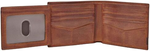 محفظة جلدية ثنائية الطي للرجال من فوسيل مع نافذة لبطاقة الهوية للرجال in Kuwait