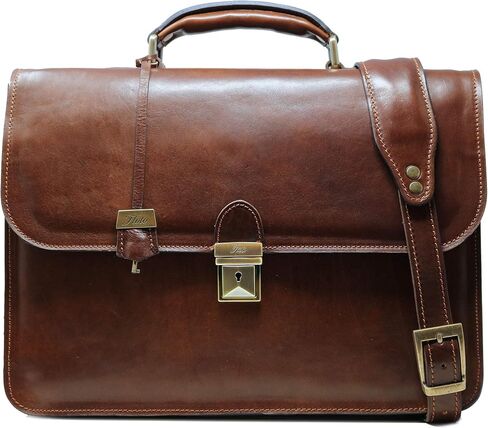 حقيبة أعمال جلدية محببة بالكامل من Floto Duomo in Kuwait