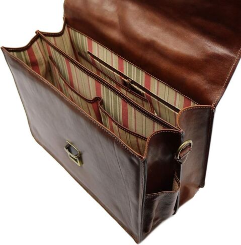 حقيبة أعمال جلدية محببة بالكامل من Floto Duomo in Kuwait