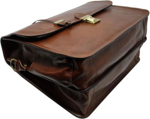 حقيبة أعمال جلدية محببة بالكامل من Floto Duomo in Kuwait