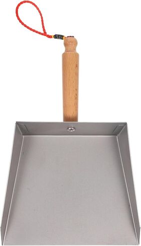 Tofficu Stainless Steel Dustpan with Wood Handle - Metal Dust Pans Heavy Duty - Mini Dustpan - Hand Dust Pan for Household Industrial Dust Pan Handheld Scooper Dust Debris Cleaning Tool in Kuwait