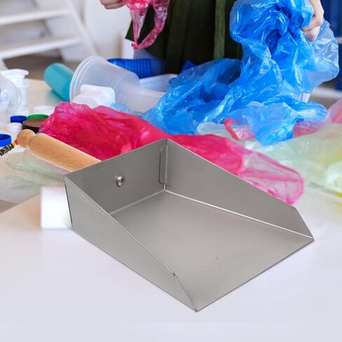 Tofficu Stainless Steel Dustpan with Wood Handle - Metal Dust Pans Heavy Duty - Mini Dustpan - Hand Dust Pan for Household Industrial Dust Pan Handheld Scooper Dust Debris Cleaning Tool in Kuwait