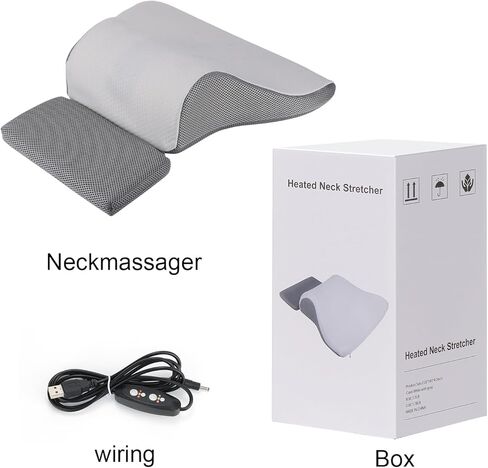 نقالة الرقبة الساخنة من Liipoo مع غطاء وسادة العلاج المغناطيسي، وسائد استرخاء للرقبة والكتف، جهاز جر عنق الرحم لتخفيف صداع المفصل الصدغي الفكي وتوتر العضلات ومحاذاة العمود الفقري in Kuwait