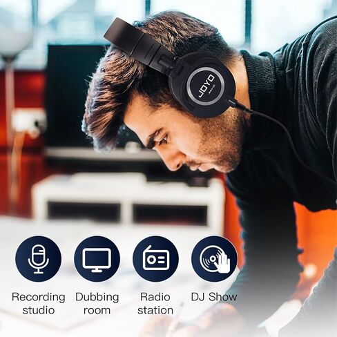 JOYO Studio Headphones Monitor Headphone for Recording Over Ear Noise Canceling for Guitar Cellphone Mixer Amplifier Podcast DJ and Keyboard Piano (JMH-02) in Saudi Arabia