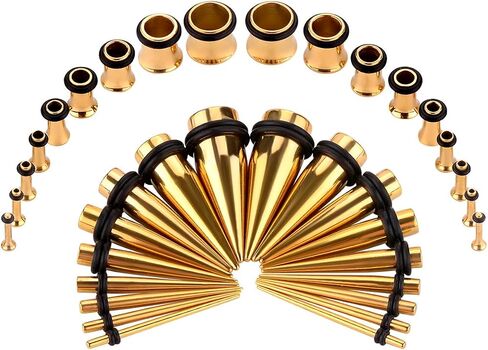 36PC Ear Stretching Kit 14-00G Ear Gauge Stretching Kit Gauges for Ears Stretching Kit Taper and Plugs Kit in Saudi Arabia