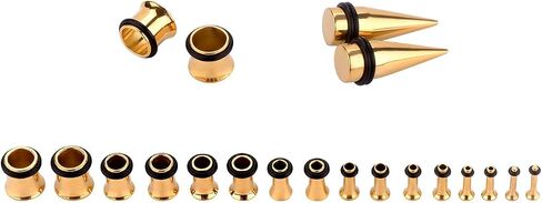 36PC Ear Stretching Kit 14-00G Ear Gauge Stretching Kit Gauges for Ears Stretching Kit Taper and Plugs Kit in Saudi Arabia