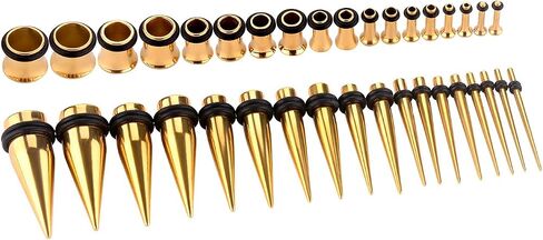 36PC Ear Stretching Kit 14-00G Ear Gauge Stretching Kit Gauges for Ears Stretching Kit Taper and Plugs Kit in Saudi Arabia