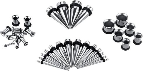36PC Ear Stretching Kit 14-00G Ear Gauge Stretching Kit Gauges for Ears Stretching Kit Taper and Plugs Kit in Saudi Arabia