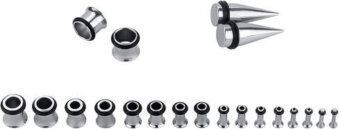 36PC Ear Stretching Kit 14-00G Ear Gauge Stretching Kit Gauges for Ears Stretching Kit Taper and Plugs Kit in Saudi Arabia