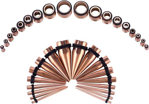 36PC Ear Stretching Kit 14-00G Ear Gauge Stretching Kit Gauges for Ears Stretching Kit Taper and Plugs Kit in Saudi Arabia